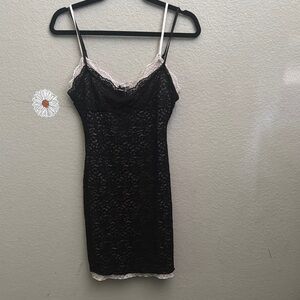 Windsor Black Sequin Mini Dress Spaghetti Strap Cocktail